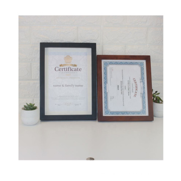 Hot Sale Eco-friendly 8.5x11 Black wood Document Certificates Diploma Photo Frame